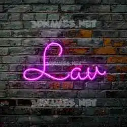 lav in Pink Neon style - 3D name wallpaper