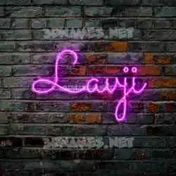 lavji in Pink Neon style - 3D name wallpaper