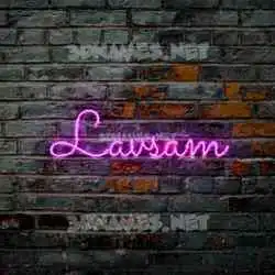 lavsam in Pink Neon style - 3D name wallpaper