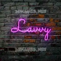 lavvy in Pink Neon style - 3D name wallpaper