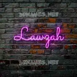lawzah in Pink Neon style - 3D name wallpaper