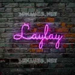 laylay in Pink Neon style - 3D name wallpaper