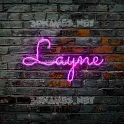 layne in Pink Neon style - 3D name wallpaper