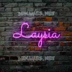 laysia in Pink Neon style - 3D name wallpaper