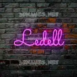 ledell in Pink Neon style - 3D name wallpaper