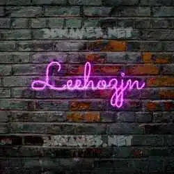 leehozjn in Pink Neon style - 3D name wallpaper