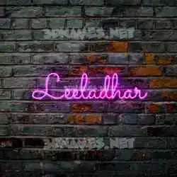 leeladhar in Pink Neon style - 3D name wallpaper