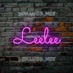 leelee in Pink Neon style - 3D name wallpaper