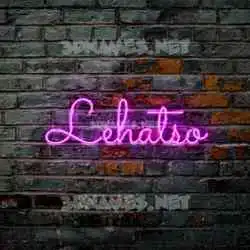 lehatso in Pink Neon style - 3D name wallpaper