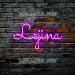 lejina in Pink Neon style - 3D name wallpaper