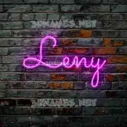 leny in Pink Neon style - 3D name wallpaper