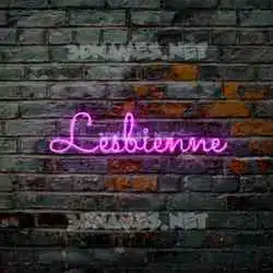 lesbienne in Pink Neon style - 3D name wallpaper