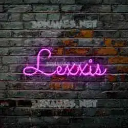 lexxis in Pink Neon style - 3D name wallpaper