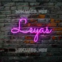 leyas in Pink Neon style - 3D name wallpaper