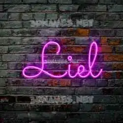 liel in Pink Neon style - 3D name wallpaper