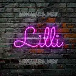 lilli in Pink Neon style - 3D name wallpaper