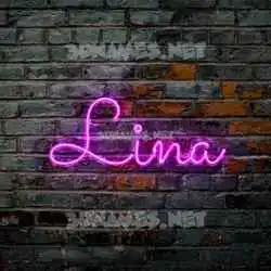 lina in Pink Neon style - 3D name wallpaper