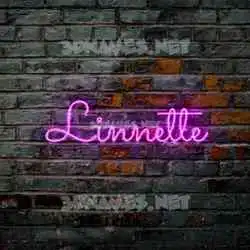 linnette in Pink Neon style - 3D name wallpaper