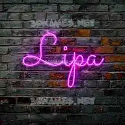 lipa in Pink Neon style - 3D name wallpaper