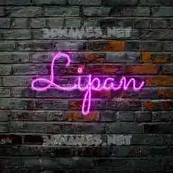 lipan in Pink Neon style - 3D name wallpaper