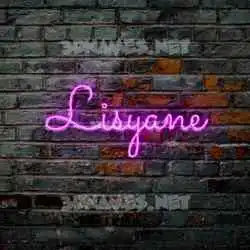 lisyane in Pink Neon style - 3D name wallpaper