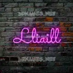 lliaill in Pink Neon style - 3D name wallpaper