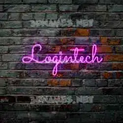 logintech in Pink Neon style - 3D name wallpaper