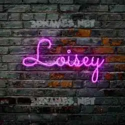 loisey in Pink Neon style - 3D name wallpaper