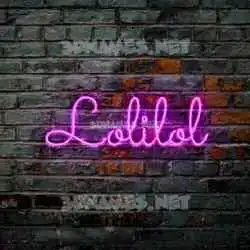 lolilol in Pink Neon style - 3D name wallpaper