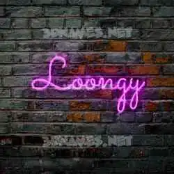 loongy in Pink Neon style - 3D name wallpaper