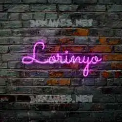 lorinyo in Pink Neon style - 3D name wallpaper