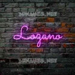 lozano in Pink Neon style - 3D name wallpaper