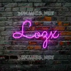 lozx in Pink Neon style - 3D name wallpaper