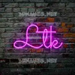 ltk in Pink Neon style - 3D name wallpaper
