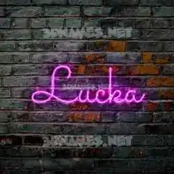 lucka in Pink Neon style - 3D name wallpaper