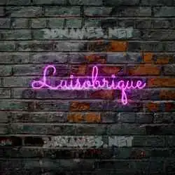 luisobrique in Pink Neon style - 3D name wallpaper