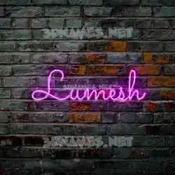 lumesh in Pink Neon style - 3D name wallpaper