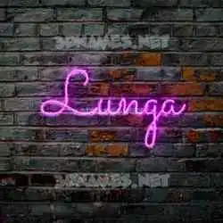 lunga in Pink Neon style - 3D name wallpaper