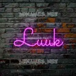 luuk in Pink Neon style - 3D name wallpaper