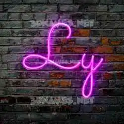 ly in Pink Neon style - 3D name wallpaper