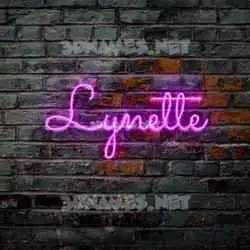 lynette in Pink Neon style - 3D name wallpaper