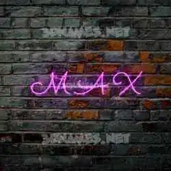 m a x in Pink Neon style - 3D name wallpaper
