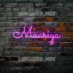 maariya in Pink Neon style - 3D name wallpaper