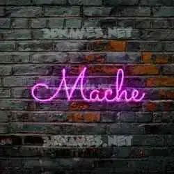 mache in Pink Neon style - 3D name wallpaper