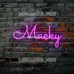 macky in Pink Neon style - 3D name wallpaper