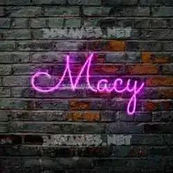 macy in Pink Neon style - 3D name wallpaper