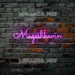mageshkavin in Pink Neon style - 3D name wallpaper
