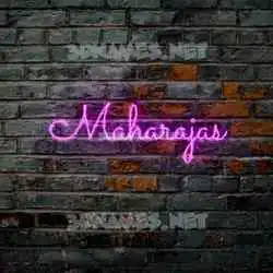 maharajas in Pink Neon style - 3D name wallpaper