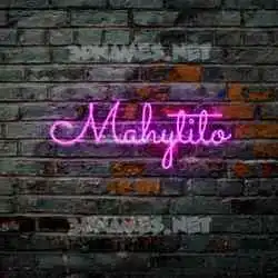 mahytito in Pink Neon style - 3D name wallpaper