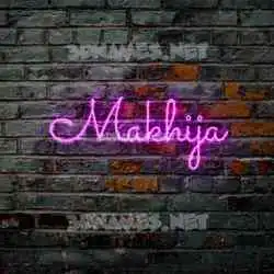 makhija in Pink Neon style - 3D name wallpaper